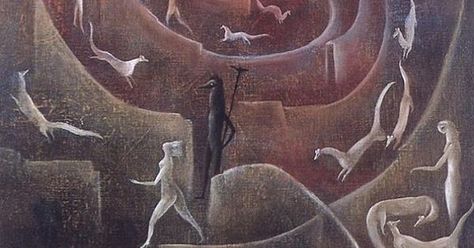 ferret race 1950 | Stoat Race (Ferret Race) by Leonora Carrington | Art | Pinterest | The ... Wild Sheep, Art Visionnaire, Leonora Carrington, Lamb Recipe, Arte Occulta, Vision Art, Art Noir, Mexican Artists, Art Et Illustration