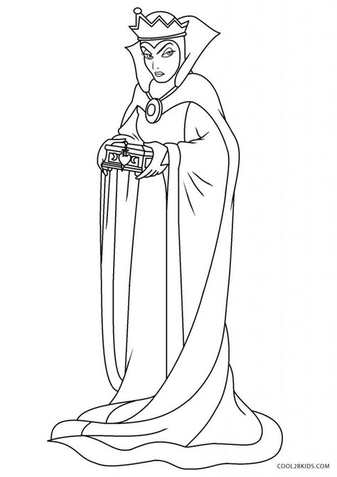 Free Printable Snow White Coloring Pages For Kids Evil Queen Coloring Pages, Disney Villains Coloring Pages, Villains Coloring Pages, Queen Coloring Pages, Nail Chart, Snow White Drawing, Snow White Castle, Painting Characters, Snow White Witch