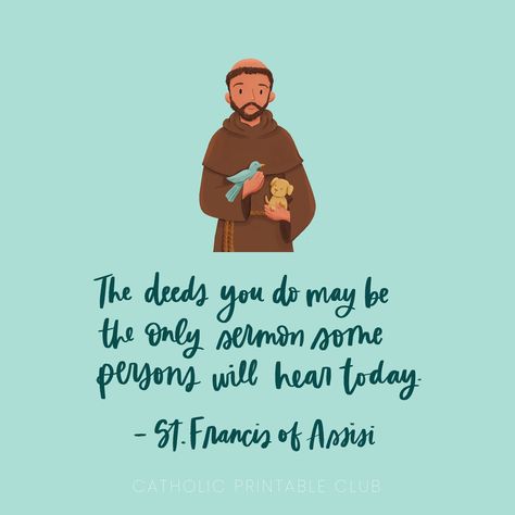 Happy feast of St. Francis of Assisi, also known as the patron saint I call upon when I’m terrified of the bugs I stumble upon 😆 The prayer I say while holding my breath “St. Francis, please help me!” Anyone else have some St. Francis stories? 😂 Share your favorite St. Francis of Assisi quote in the comments! #stfrancisofassisi #saintquotes #catholiccreative #catholicmom #catholickids #catholicprintables #liturgicalliving Francis Of Assisi Quotes, Happy Feast, St Francis Of Assisi, Catholic Kids, Saint Quotes, Francis Of Assisi, The Prayer, Please Help Me, St Francis