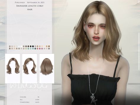 Sims 4 Cc Hair Shoulder Length, Sims 4 Cc Short Fluffy Hair, Sims 4 Mods Hairstyles Women, Wingssims Hair Cc, Sims 4 Shaggy Hair Cc, Sims 4 Shoulder Length Hair, Sims 4 Wings Hair, Sims 4 Cc Messy Hair, Hair Sims 4 Cc