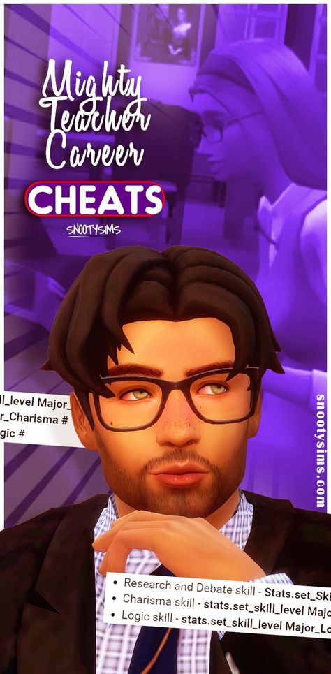 teacher career cheats Sims 4 Teacher, Teacher Career, Favorite Teacher, Career Success, Ts4 Cc, Level Up, Sims 4, Career