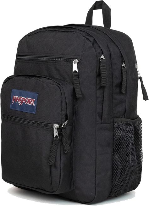 JANSPORT Big Student Large Backpack, 15 inch laptop compartment Big School Bags, Black Jansport Backpacks, Black Jansport, Jansport Backpacks, Mochila Jansport, Jansport Backpacks Big Student, Big Backpacks, Stylish School Bags, Pretty Bags