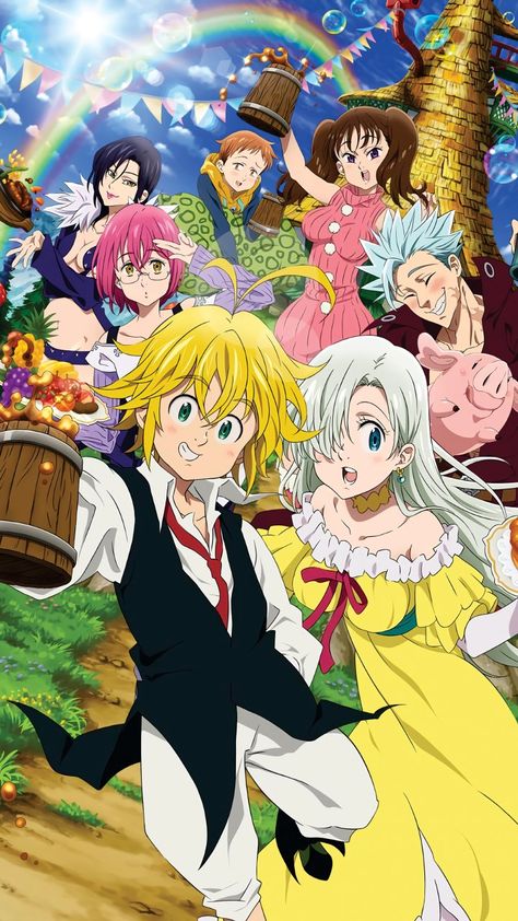 Meliodas And Elizabeth, 7 Sins, Seven Deady Sins, Anime Suggestions, The Seven Deadly Sins, Anime Poster, Seven Deadly Sins Anime, 7 Deadly Sins, Seven Deadly Sins