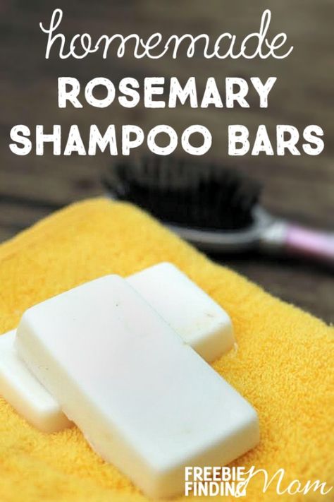 Are you looking for a natural, healthy way to wash and condition your hair? If you have not tried homemade shampoo bars yet you are missing out. They are known to eliminate frizz and soften hair. In fact, you may not even need a conditioner after use. This DIY beauty recipe for rosemary shampoo bars requires just 4 ingredients and takes only minutes to make (excluding cooling time to harden). Diy Hair Soap Bar, Shampoo Bar For Hair Growth, Diy Shampoo Bar Melt And Pour, Shampoo Bar Recipe For Hair Growth, Shampoo Bar Recipe Melt And Pour, Melt And Pour Shampoo Bar Recipe, Diy Shampoo Bar, Homemade Shampoo Bar, Softer Hair