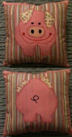 Pig pillow... Mom new assignment Pig Quilt, Pig Pillow, Cute Farm Animals, Ideas For Sewing, Pig Stuff, Pig Crafts, Pig Decor, Mini Pigs, Pig Art