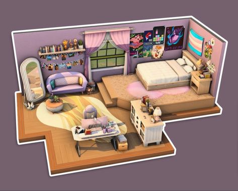 Sims 4 Cool Bedroom, Sims 4 Big Bedroom Ideas, Ts4 Build Ideas, Sims 4 Cc Teenage, Sims 4 Interior Design Ideas Living Room, Sims Base Game Bedroom, Sims 4 Big Bedroom, Sims 4 Extra Room Ideas, Sims4 Bedroom Ideas