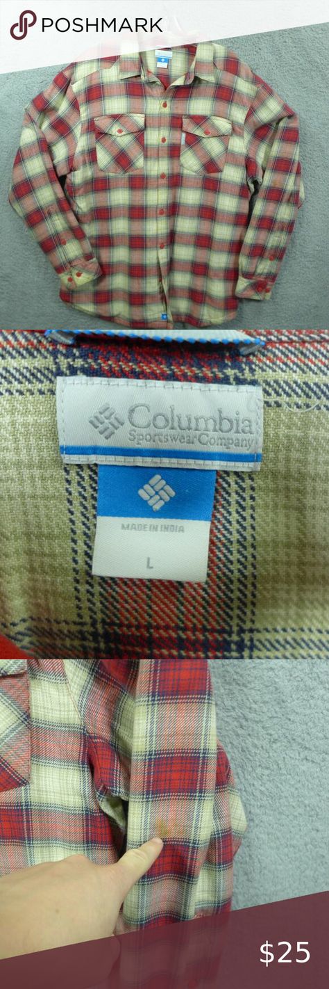 Columbia Fleece Lined Button Up Red Plaid Flannel Shirt Men's Size Large Red Plaid Flannel, Mens Flannel Shirt, Columbia Fleece, Great Job, Plaid Flannel Shirt, Columbia Sportswear, Plaid Flannel, Red Plaid, Flannel Shirt