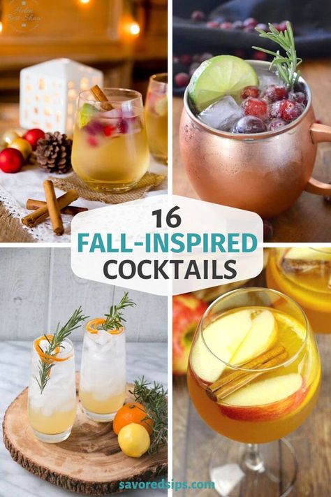 Cocktails To Make In Bulk, Fall Mixed Drinks, Cheap Cocktails, Fall Cocktails Recipes, Seasonal Fruits, Thanksgiving Drinks, Thanksgiving Cocktails, Cocktails To Try, Non Alcoholic Cocktails