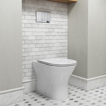 Back to Wall Toilets & Soft Close Toilet Seats | Bathroom CIty Wall Hung Toilet Boxed In, High Cistern Toilet, Black Shower Tray, In Wall Cistern Toilet, Concealed Cistern Toilet, Traditional Modern Bathroom, Concealed Toilet Cistern, Square Shower Enclosures, Sink Vanity Unit