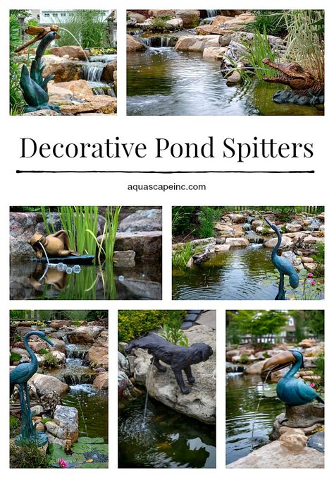 Add a splash of water to your yard with a fun and attractive fountain spitter. Pond Spitters, Landscaping With Fountains, Pond Lights, Garden Fountain, Ponds Backyard, Color Changing Lights, Running Water, Color Changing Led, Summer Inspiration