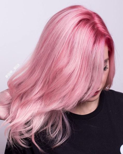 . The Butterfly Haircut, Pastel Pink Hair Color, Dyed Hair Pastel, Butterfly Haircut, Butterfly Cut, Pastel Pink Hair, Colourful Hair, Fantasy Hair, Hair Dark