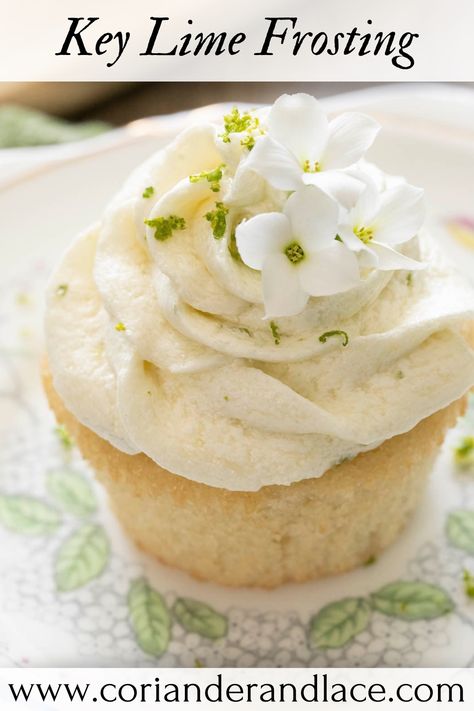 This delicious key lime frosting is the perfect addition to your favourite desserts! This tart and creamy frosting has a light and fluffy texture that's perfect for spreading on cakes, cupcakes, or sugar cookies. Plus, it's easy to make in just a few simple steps – so you can enjoy the sweet and tangy taste of key lime frosting in no time. Key Lime Frosting, Key Lime Buttercream, Lime Frosting, List Of Desserts, Different Kinds Of Cakes, Creamy Frosting, White Chocolate Strawberries, Chilled Desserts, Key Lime Juice