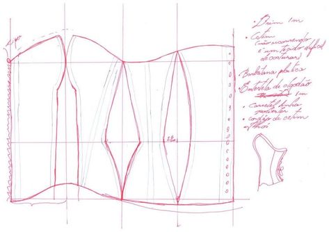 Corset Pattern Drafting, Pola Korset, Corset Tutorial, Pattern Magic, Corset Sewing Pattern, Haine Diy, Costura Fashion, Corset Pattern, Diy Sewing Clothes