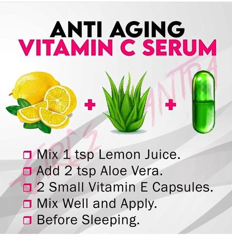 Vitamin C Serum At Home, Serum At Home, Natural Skin Care Ingredients, Clear Healthy Skin, Natural Skin Care Remedies, Anti Aging Vitamins, Natural Face Skin Care, Essential Oils For Skin, Skin Care Wrinkles