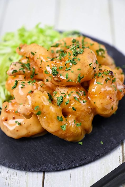 Ebi Mayo (Fried Shrimp in Mayonnaise Sauce) | Sudachi Recipes Shrimp Mayonnaise, Ebi Mayo, Chinese Prawns, Sudachi Recipes, Tacos Shrimp, Comfort Eating, Mayonnaise Sauce, Red Pineapple, Fried Shrimp Recipes