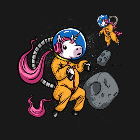 Unicorn Space, Cosmic Design, Kaos Oblong, Astronaut Space, Space Astronaut, Space Galaxy, Astronauts In Space, Unicorn Tshirt, Unicorn Lover