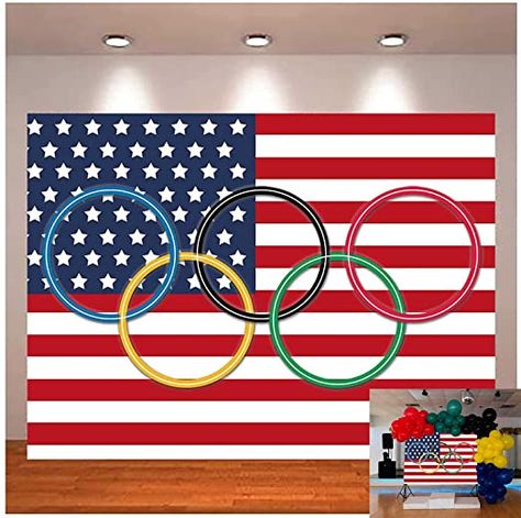 Olympic Photo Booth, Olympic Photo Backdrop, Birthday Extravaganza, Olympic Theme, Olympic Party, Olympic Rings, Events Decor, Flag Country, Olympic Sports