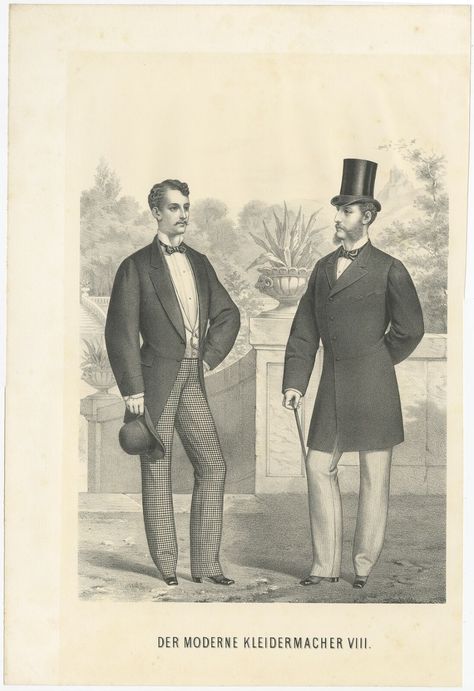 Pl. 8 Antique Print of Men's Fashion (c.1900) | eBay 1890s Fashion Male, 1890s Mens Fashion, Late 1800s Fashion, 1901 Fashion, Victorian Mens Clothing, 1800s Fashion, German Fashion, Antique Fashion, Victorian Furniture