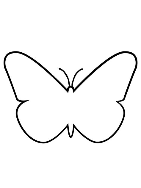 A butterfly outline great for fun activities for kids Swallowtail Butterfly Outline, Easy Butterfly Outline, Butterfly Outline Printable, Easy Halloween Drawings For Kids, Butterfly Drawing For Kids, Butterfly Drawing Outline, Butterfly Simple, Easy Halloween Drawings, Easy Butterfly Drawing