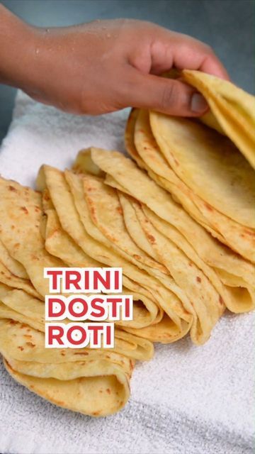 Trinidad Roti, Flat Bread Recipes, West Indian Recipes, Trinidad Recipes, Trini Food, Roti Recipe, Flatbread Recipes, Flat Bread, Island Food