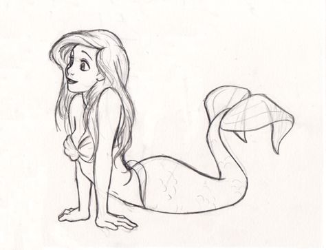 Ariel sketch Ariel Tattoo, Ariel Drawing, Disney Drawings Sketches, Mermaid Drawings, Mermaid Tattoo, Mermaid Tattoos, Disney Sketches, 캐릭터 드로잉, Things To Draw