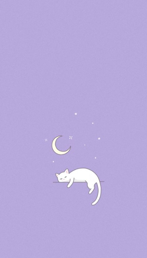 Purple Cat Wallpaper, Light Purple Wallpaper, Cute Iphone Wallpaper Tumblr, Cat Phone Wallpaper, Cats Art Drawing, Pretty Wallpapers Tumblr, Apple Logo Wallpaper Iphone, Iphone Wallpaper Kawaii, Planets Wallpaper