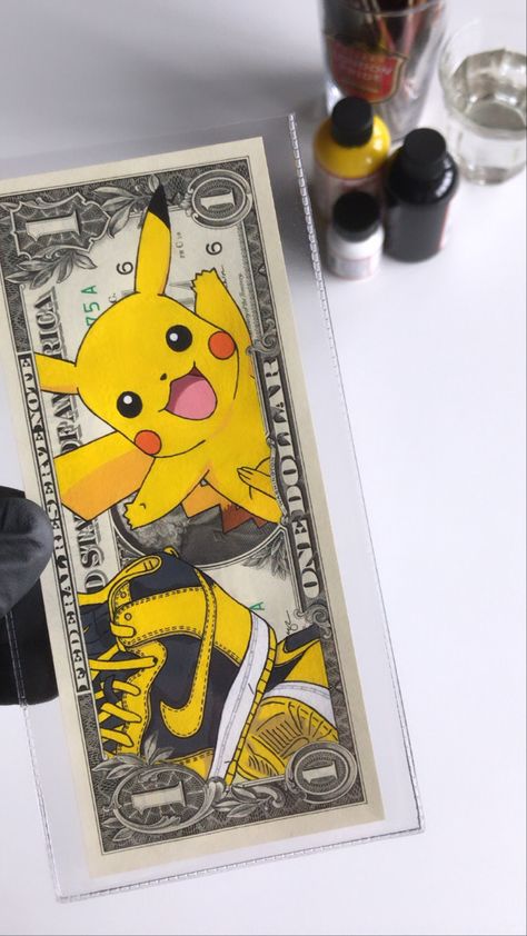 Custom Dollar Bill, Freedom Drawing, Dollar Art, Rich Rich, Money Art, Pokemon Theme, Instagram Creative Ideas, Sharpie Art, Instagram Creative