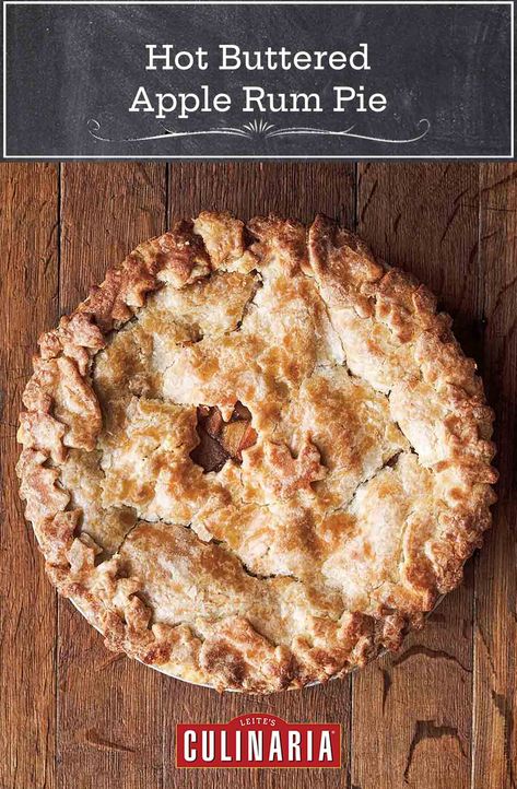 An unconventional approach to apple pie that happily involves booze and lotsa butter. Even more memorable as the classic. #pie #apple #baking Rum Pie, Drunken Desserts, Apple Baking, Vegan Thanksgiving Menu, The Best Apple Pie, Perfect Apple Pie, Just Pies, Butter Rum, Buttered Rum