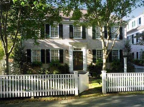 Trisha Troutz: Patrick Ahearn, AIA Old House Design, Patrick Ahearn Architect, Patrick Ahearn, Urban Island, Center Hall Colonial, White Picket Fence, New England Homes, Traditional Exterior, Marthas Vineyard