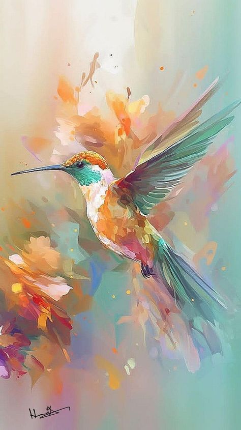 Hummingbird Artwork, Hummingbird Pictures, Hummingbird Painting, Hummingbird Art, Paint Watercolor, Painting Art Lesson, Textured Canvas Art, Silk Art, Bird Artwork