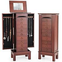 Bedroom Adult, Chest Stand, Jewelry Armoires, Armoire Storage, Armoire Cabinet, Necklace Hooks, Standing Jewelry Armoire, Side Doors, Box Chest