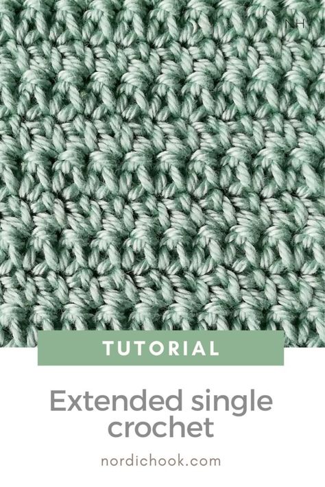 Odd Number Crochet Stitches, Single Crochet Patterns, Extended Single Crochet, Crochet Step By Step, Crochet Scarf Easy, 100 Crochet Stitches, Crochet Stitch Tutorial, Crochet Classes, Crochet Stitches Guide