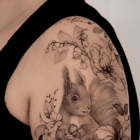 Zuza Polakowska • 𝒷ℴ𝓉𝒶𝓃𝒾𝒸𝒶𝓁 ✽ 𝒻𝒾𝓃ℯ 𝓁𝒾𝓃ℯ 𝒶𝓇𝓉 on Instagram: "A lil squirrel 🐿️ for talented @p.ink.flaming 
Hey tattoo artists! Are you also so stressed when you tattoo good artists?
✨1 longer session✨
✉️tattoo@zuzapolakowska.com

______________________________________

#squirelltattoo #plantstattoo #finetattoo #peonytattoo #fishtattoo #singleneedle #peoniestattoo #freesiatattoo #finelinetattoo #fineline #engravingtattoo #delicatetattoo #birdtattoo #femaletattoo#rosestattoo#botanicaltattoo#zuzapolakowska#silesiatattoo #equilattera #katowicetattoo #katowice" Sia Tattoos, Hey Tattoo, Good Artists, Squirrel Tattoo, Fine Line Art, Engraving Tattoo, Delicate Tattoo, Peonies Tattoo, E Tattoo