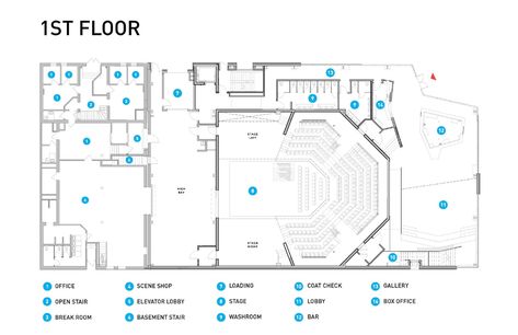 Exhibition Hall Floor Plan, Exhibition Hall Plan, Theater Floor Plan, Lobby Floor Plan, Theatre Plan, Lobby Plan, Theater Plan, Office Break Room, Open Stairs