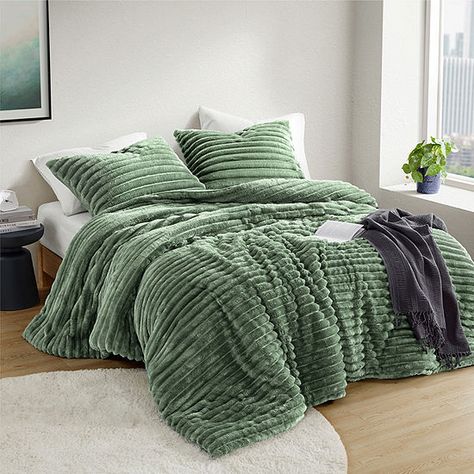 510 Design Avril Fluffy Ribbed Plush Midweight Comforter Set - JCPenney Ribbed Bedding, Textured Comforter, Plush Comforter, Fur Comforter, Fluffy Comforter, Linen Comforter, Sage Green Bedroom, Twin Xl Comforter, Textured Bedding