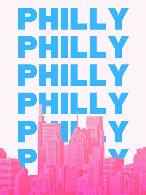 Philadelphia Poster, Philadelphia Print, Philadelphia Art, Philadelphia Skyline, Dorm Posters, Pink Posters, Art Pink, Cat Room, Colour Board