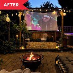 Backyard Movie Nights, Outdoor Projector, Building A Pergola, Backyard Movie, Cozy Backyard, Backyard Remodel, Backyard Inspiration, Backyard Inspo, Outdoor Movie