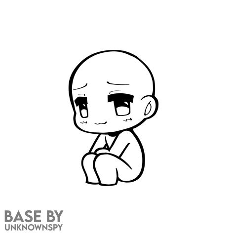 Chibi Base Sitting, Sitting Chibi, Chibi Sitting, Base Sitting, Chibi Base, Body Pose Drawing, Art Poses, Character Creation, Cartoon Drawings