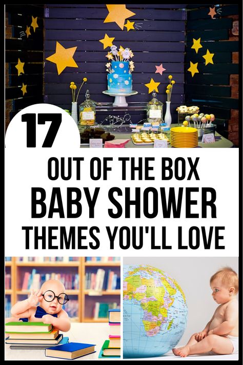 Want something different? Try these unique baby shower themes that you haven't heard of yet! This list of baby shower ideas will help you plan the best shower ever. #babyshower #babyshowerthemes #babyshowerparty #themedshower #partyideas Non Themed Baby Shower Ideas, Art Baby Shower Theme, Cool Baby Shower Themes, Third Baby Shower Ideas, Unusual Baby Shower Themes, 3rd Baby Shower Ideas, Unique Baby Boy Shower Ideas, Unknown Gender Baby Shower Ideas, Evening Baby Shower Ideas