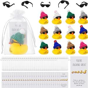 Jenaai 100 Sets Inspirational Mini Rubber Ducks Bulk You're Ducking Great Ducks with Cheer Up Cards Employee Thank You Gifts for Students Teachers Coworker Appreciation Favors Cheer Up Cards, Coworker Appreciation, Staff Ideas, Employee Thank You, Cruise Kids, Gifts For Students, Student Teacher Gifts, Rubber Ducks, Office Christmas