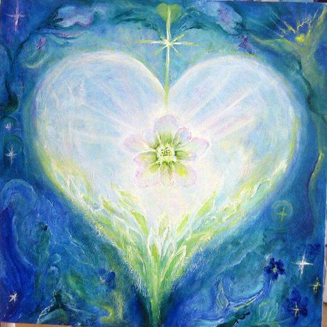 Blue heart Spiritual Art Blue, Spiritual Pfp, Wigets Pictures, Blue Spiritual Aesthetic, Spiritual Icons, Heart Art Painting, Art Ethereal, Christmas Rose, Wow Art