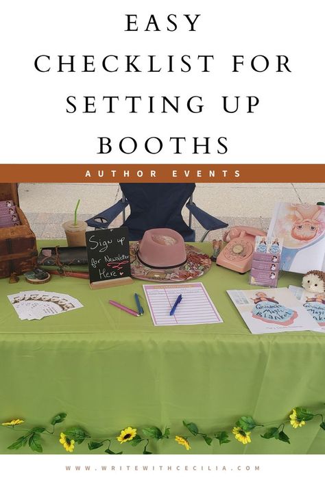 Informational Booth Ideas, Info Booth Ideas, Service Vendor Booth Ideas, Wellness Expo Booth Ideas, How To Set Up A Vendor Table, Business Event Table Display Ideas, Vendor Event Checklist, Event Check In Table, Information Booth Display Ideas