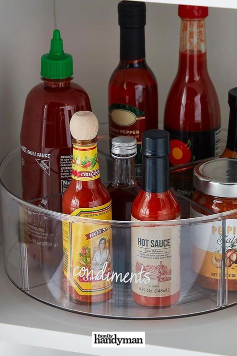 Small Pantry Organization, Minimalist Organization, Hot Chili Sauce, Home Edit, Pantry Organizers, Small Pantry, Kitchen Cabinet Styles, The Home Edit, Pantry Shelf