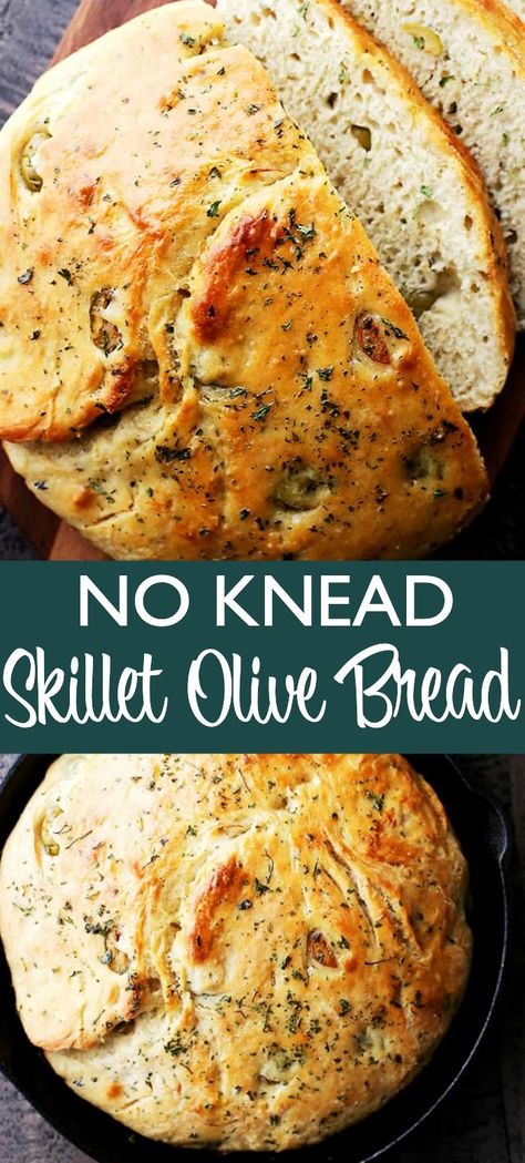 Olive No Knead Bread, Vegan Crusty Bread, No Knead Herb Bread, No Knead Olive Bread Recipe, Olive Rosemary Bread, Flavor Bread Recipes, Rosemary Olive Bread, Self Rising Bread Recipes, No Rise Bread Recipe