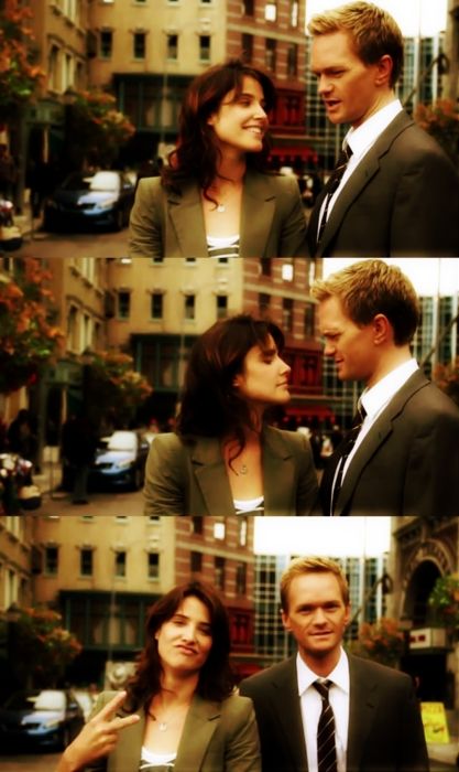 Robin & Barney (I have pictures that look like this lol.) #himym How I Met Your Mother Barney Robin, Barney And Robin, Robin Scherbatsky, How Met Your Mother, Barney Stinson, Ted Mosby, Mia 3, How I Met Your Mother, Suit Up