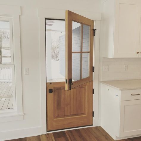 Mudroom Dutch Door, Front Door Next To Kitchen, Internal Dutch Door, Wooden Dutch Door, Laundry Room Dutch Door, Mud Room Exterior Door, Dutch Pantry Door, Front Door Dutch, Dutch Front Door Entrance