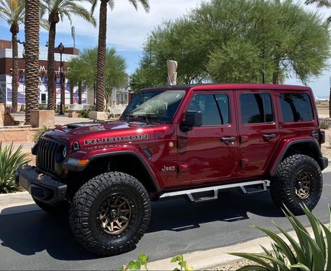 Burgundy Jeep Wrangler, Maroon Jeep Wrangler, 392 Jeep, Jeep 392, Red Jeep Wrangler Unlimited, Cool Jeeps Wrangler, Lifted Jeep Rubicon, Jeep Wrangler 392, Red Jeep Wrangler