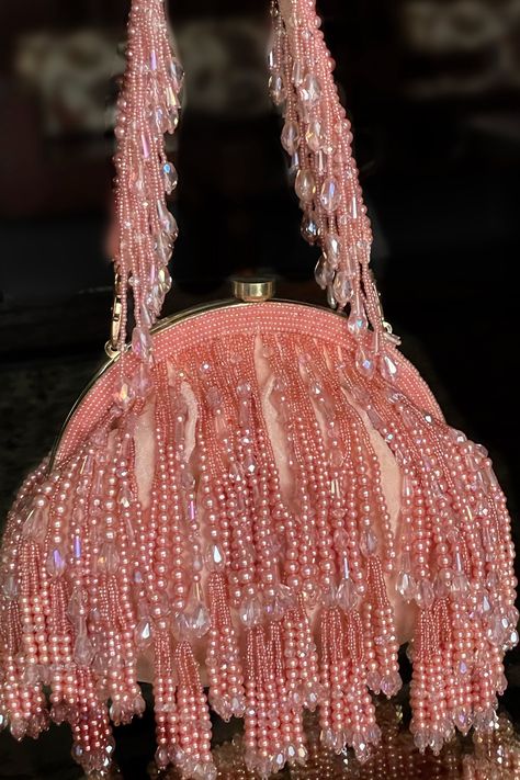 Buy Bhavna Kumar Velvet Embellished Clutch Online | Aza Fashions Tulip Fashion, Pearl Bags, Bead Tassels, Purse Ideas, Trendy Jewellery, Bead Bag, Bridal Handbags, Embellished Bags, Embellished Clutch