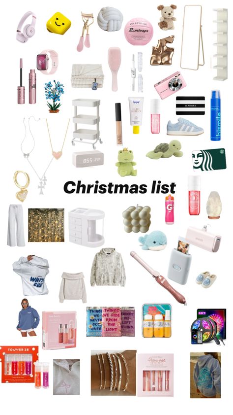 Everything a teen girl could want Christmas Ideas For Teenage Girl, Teen Christmas List, Teen Essentials, Things Every Girl Needs, Christmas Present Ideas For Teenage Girl, 13 Year Girl, Girly Christmas Gifts, Teen Christmas Gifts, Christmas Gifts For Teen Girls