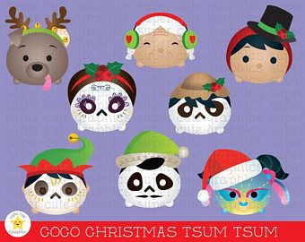 Christmas Tsum tsum clipart, disney coco clipart, christmas coco clipart, tsum tsum christmas clipart, party, christmas, printable Tsum Tsum Christmas, Coco Party, Disney Coco, Lilo Y Stitch, Disney Tsum Tsum, Clipart Christmas, Christmas Printable, 101 Dalmatians, Disney Character